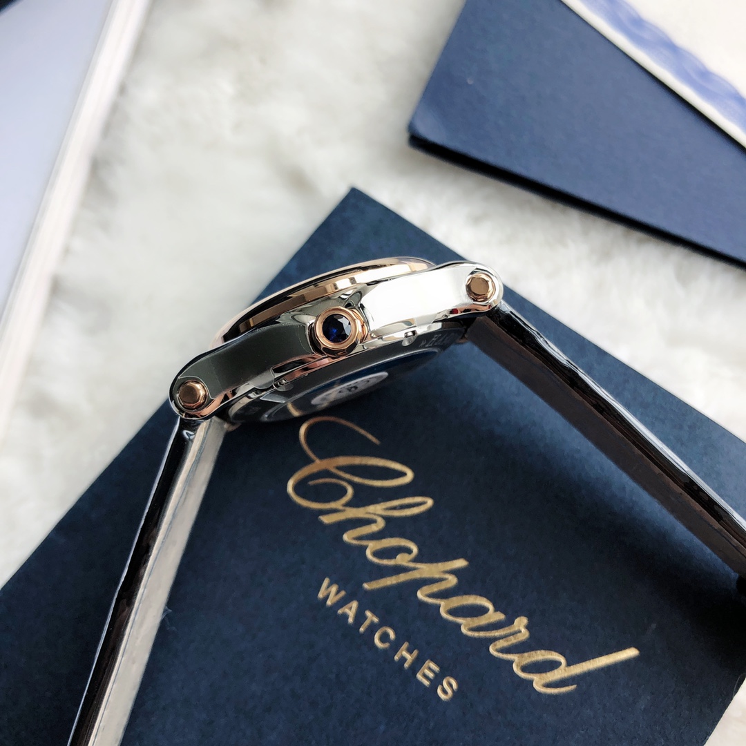 Chopard Nr-factopy33 mm happy Diamonds Diamond 5 Sport Watch Case Dial Nr-faeeory 2892 movement