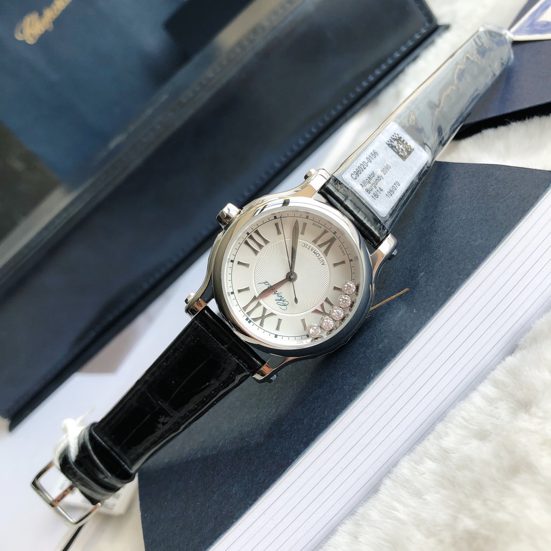 Chopard Nr-factopy33 mm happy Diamonds Diamond 5 Sport Watch Case Dial Nr-faeeory 2892 movement