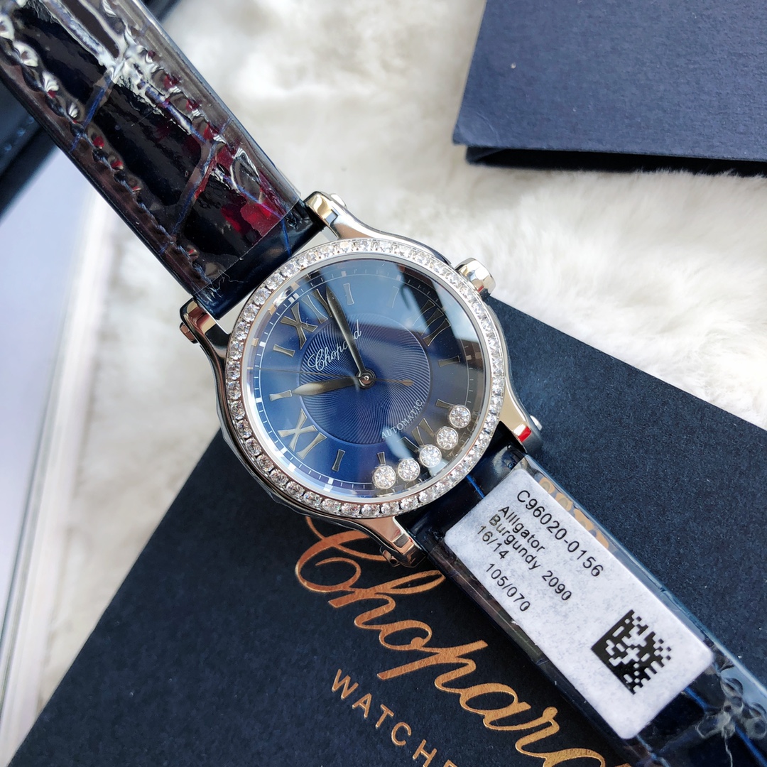 Chopard Nr-factopy33 mm happy Diamonds Diamond 5 Sport Watch Case Dial Nr-faeeory 2892 movement