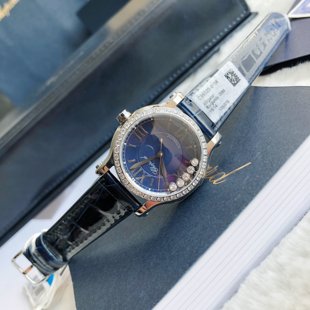 Chopard Nr-factopy33 mm happy Diamonds Diamond 5 Sport Watch Case Dial Nr-faeeory 2892 movement