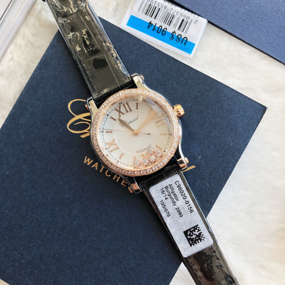 Chopard Nr-factopy33 mm happy Diamonds Diamond 5 Sport Watch Case Dial Nr-faeeory 2892 movement