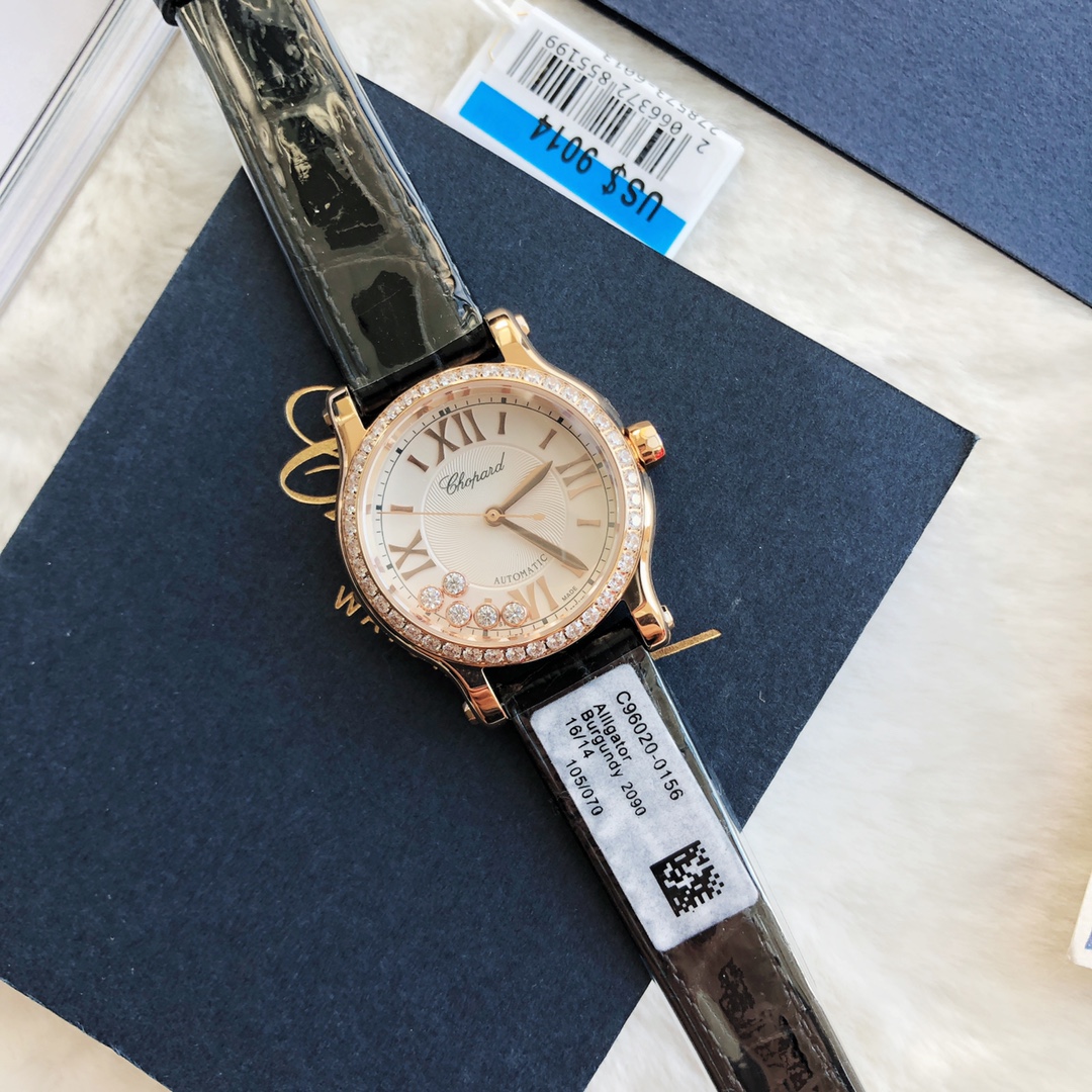 Chopard Nr-factopy33 mm happy Diamonds Diamond 5 Sport Watch Case Dial Nr-faeeory 2892 movement