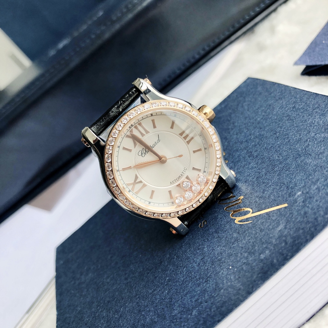 Chopard Nr-factopy33 mm happy Diamonds Diamond 5 Sport Watch Case Dial Nr-faeeory 2892 movement