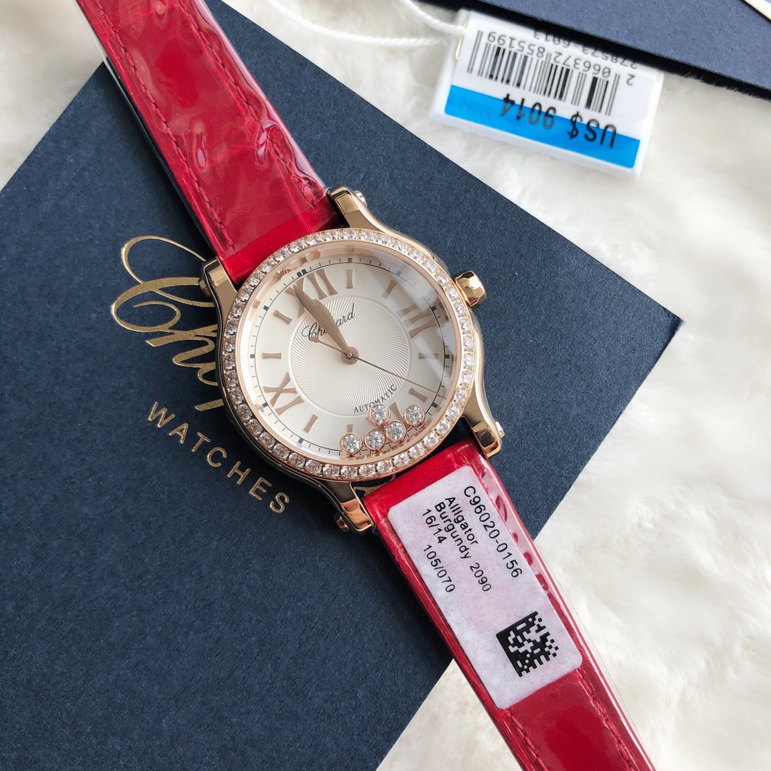 Chopard Nr-factopy33 mm happy Diamonds Diamond 5 Sport Watch Case Dial Nr-faeeory 2892 movement