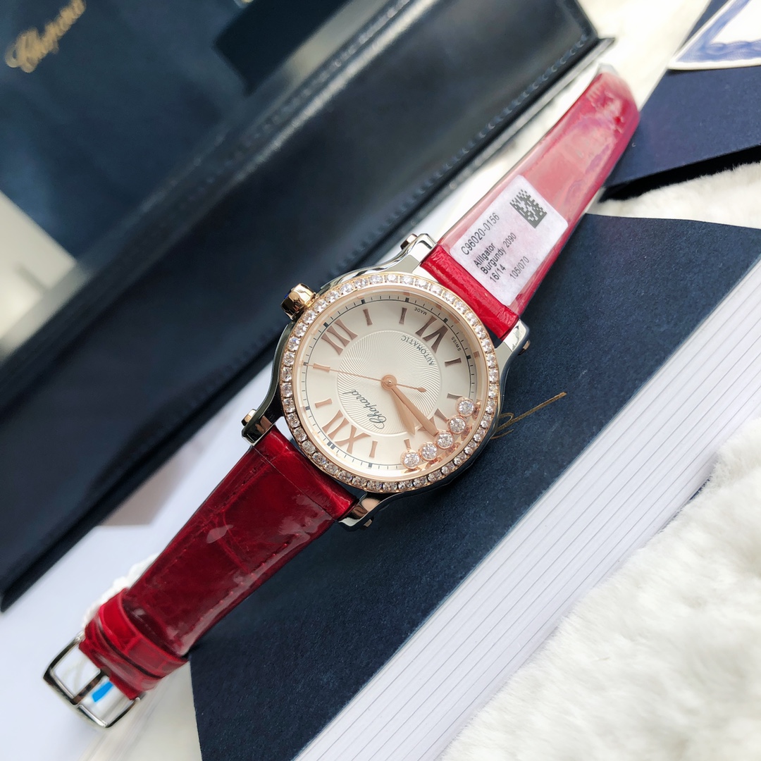 Chopard Nr-factopy33 mm happy Diamonds Diamond 5 Sport Watch Case Dial Nr-faeeory 2892 movement