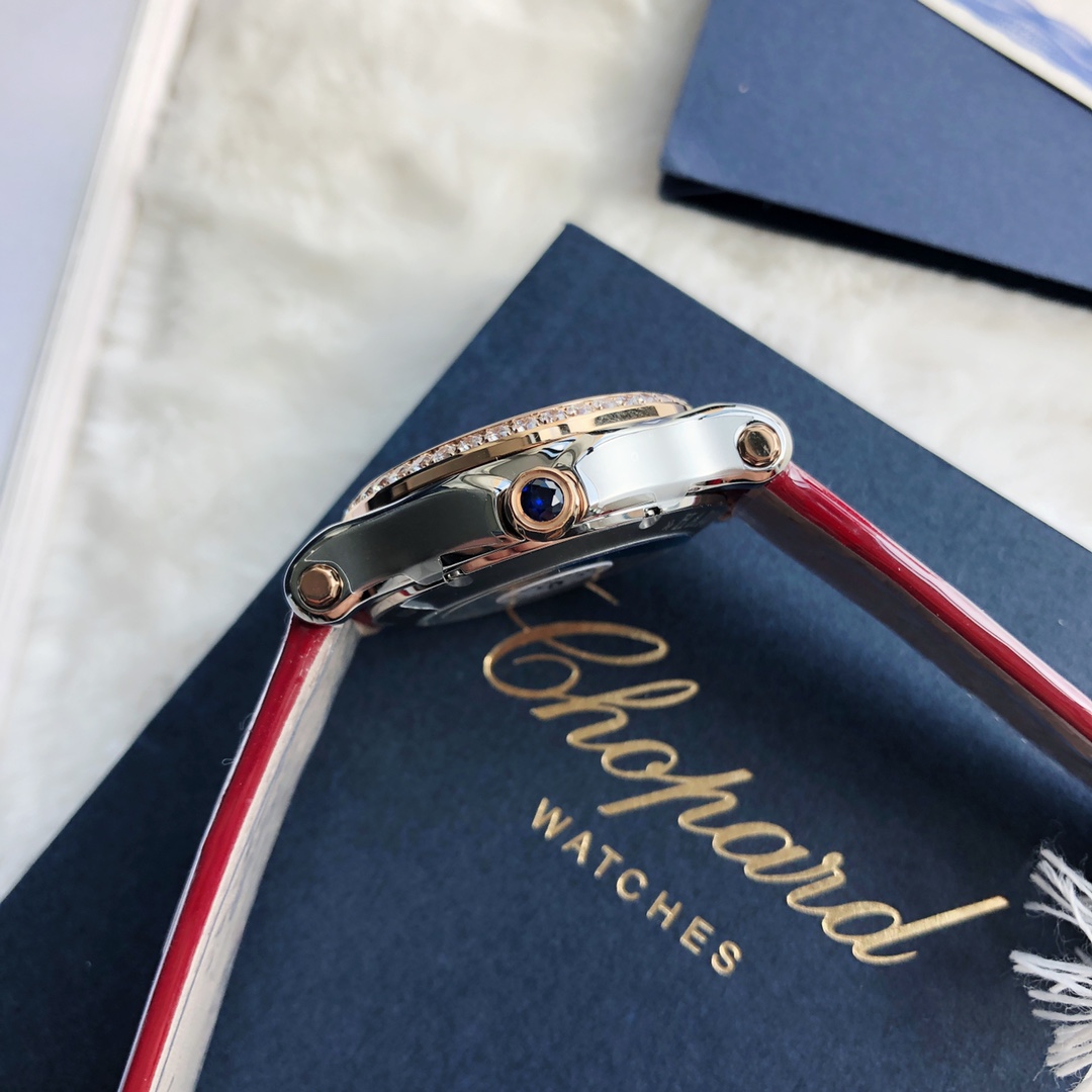 Chopard Nr-factopy33 mm happy Diamonds Diamond 5 Sport Watch Case Dial Nr-faeeory 2892 movement