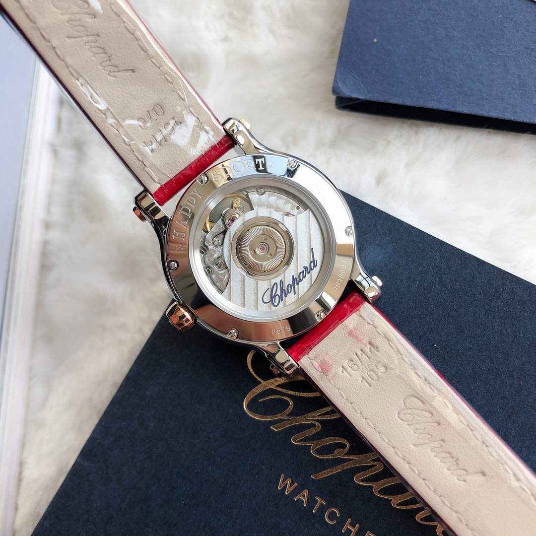 Chopard Nr-factopy33 mm happy Diamonds Diamond 5 Sport Watch Case Dial Nr-faeeory 2892 movement