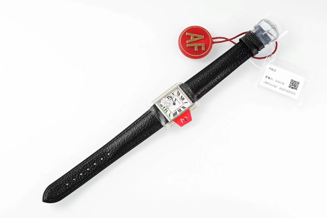 Cartier Af Tank Must Size: 5 mm 522 1 A Seiko Original Sapphire Crystal, Watch Dial Quartzmovement Strap Qc Gram