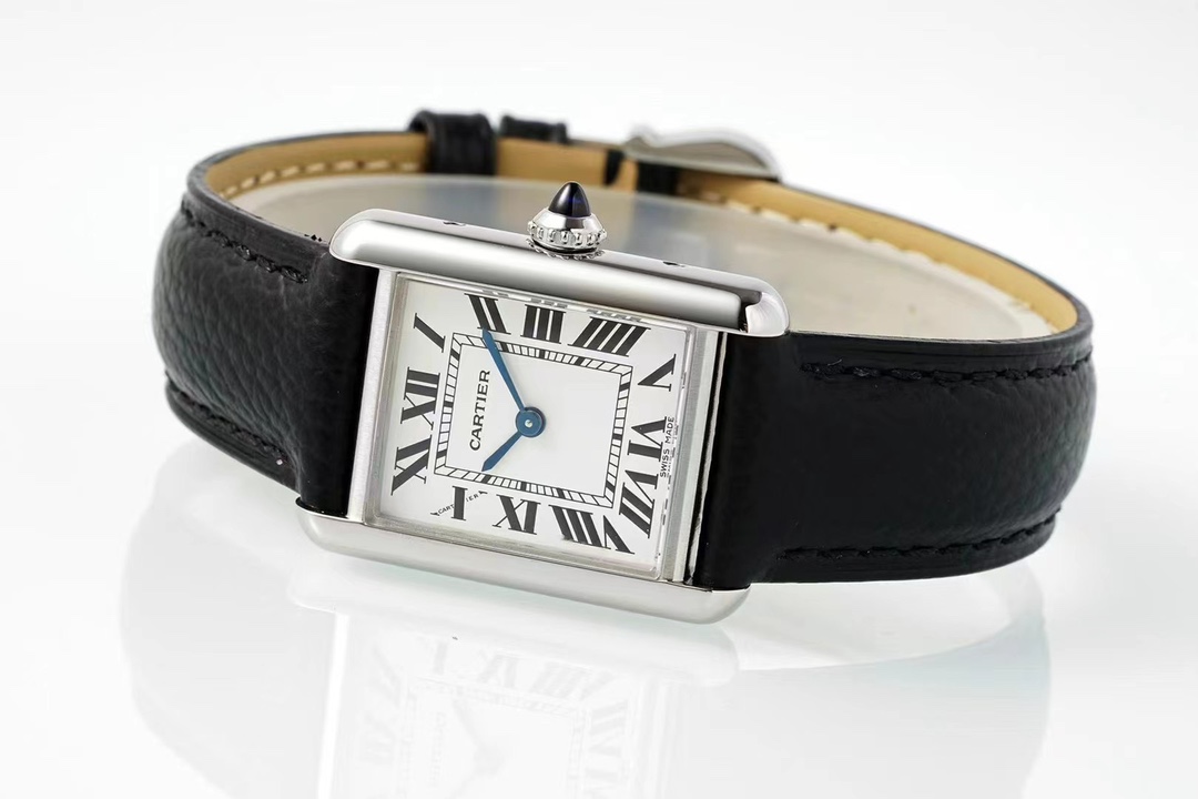 Cartier Af Tank Must Size: 5 mm 522 1 A Seiko Original Sapphire Crystal, Watch Dial Quartzmovement Strap Qc Gram