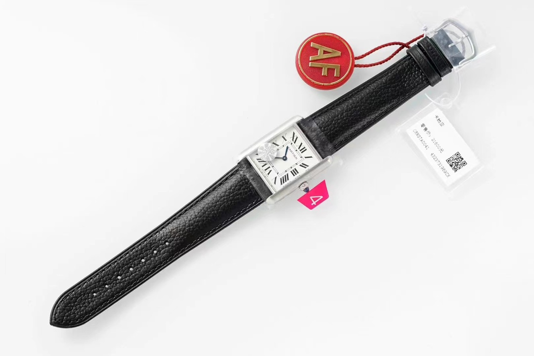 Cartier Af Tank Must Size: 5 mm 522 1 A Seiko Original Sapphire Crystal, Watch Dial Quartzmovement Strap Qc Gram