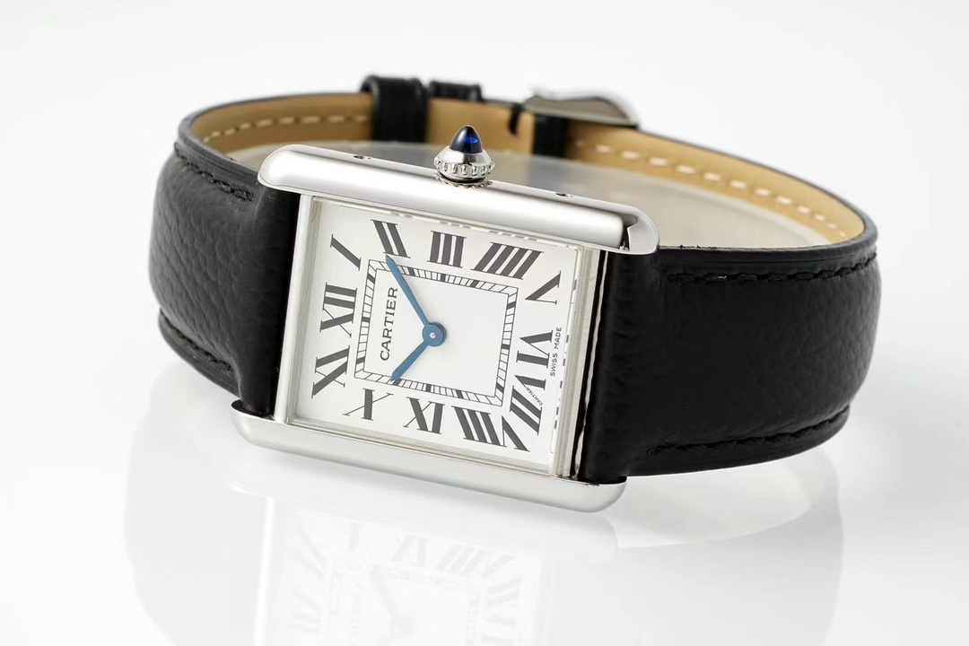 Cartier Af Tank Must Size: 5 mm 522 1 A Seiko Original Sapphire Crystal, Watch Dial Quartzmovement Strap Qc Gram