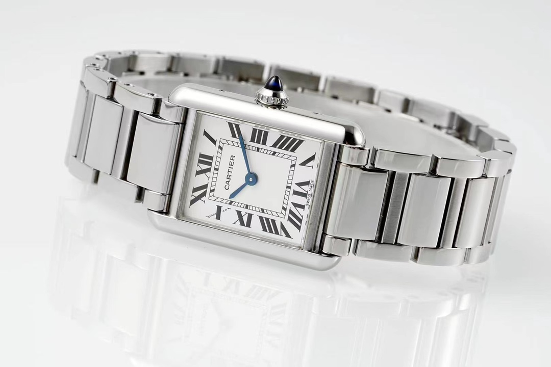 Cartier Af Tank Must Size: 5 mm 522 1 A Seiko Original Sapphire Crystal, Watch Dial Quartzmovement Strap Qc Gram