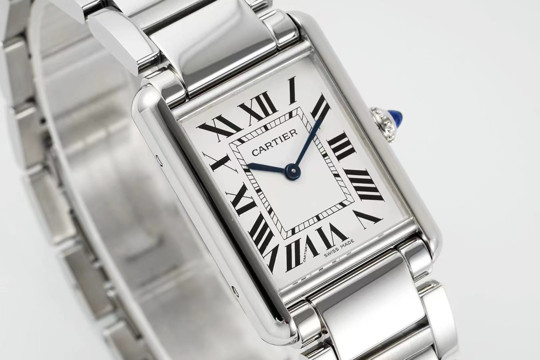Cartier Af Tank Must Size: 5 mm 522 1 A Seiko Original Sapphire Crystal, Watch Dial Quartzmovement Strap Qc Gram