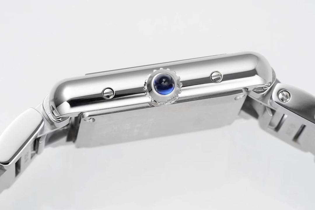 Cartier Af Tank Must Size: 5 mm 522 1 A Seiko Original Sapphire Crystal, Watch Dial Quartzmovement Strap Qc Gram