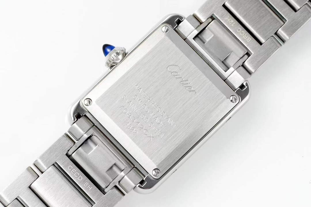 Cartier Af Tank Must Size: 5 mm 522 1 A Seiko Original Sapphire Crystal, Watch Dial Quartzmovement Strap Qc Gram