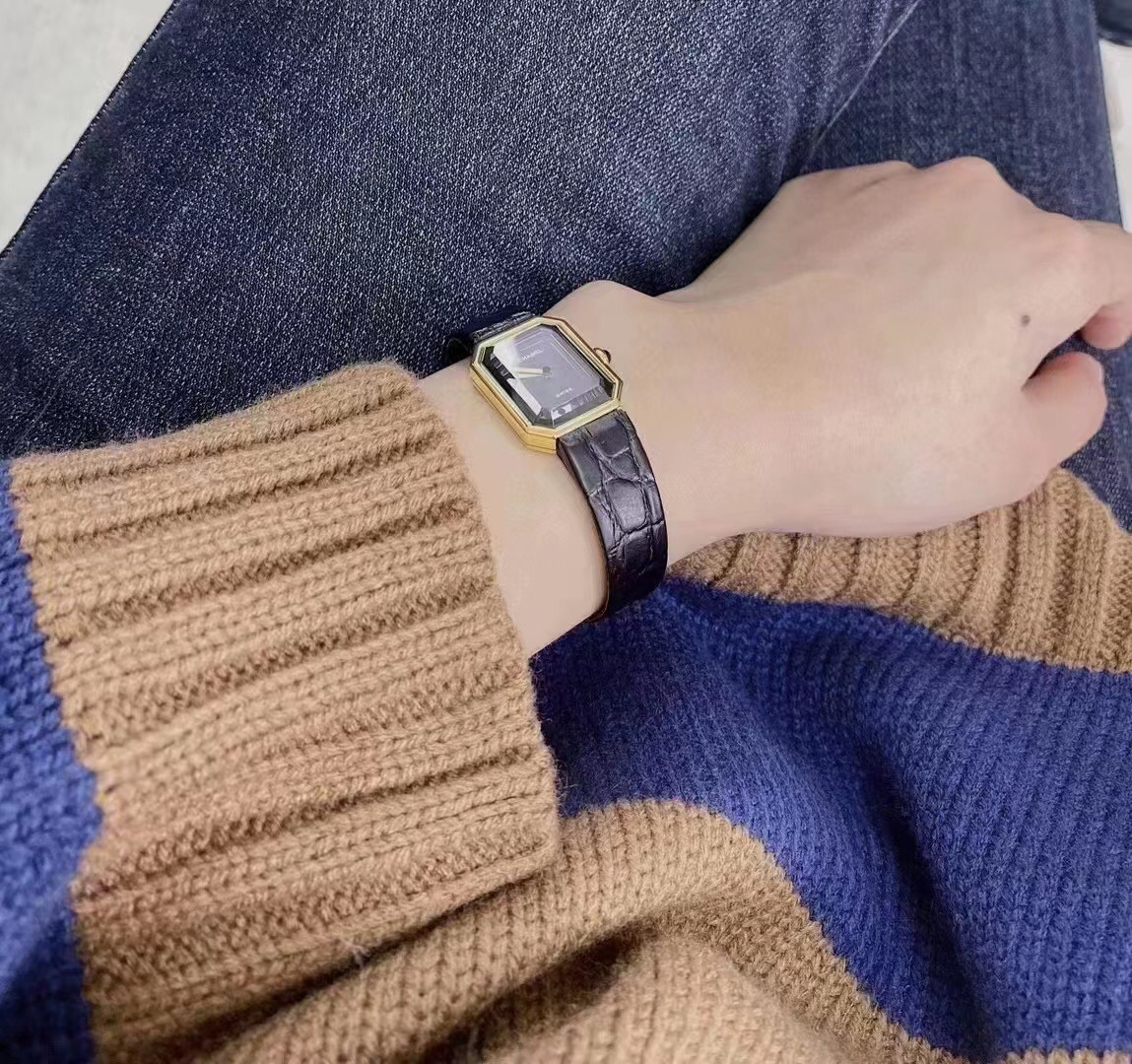 Chanel Womensquartz 1987 Originalquartzmovement, Coco Gretagarbo Premiere ,watch Case Sapphire Crystal N5 Strap Dial