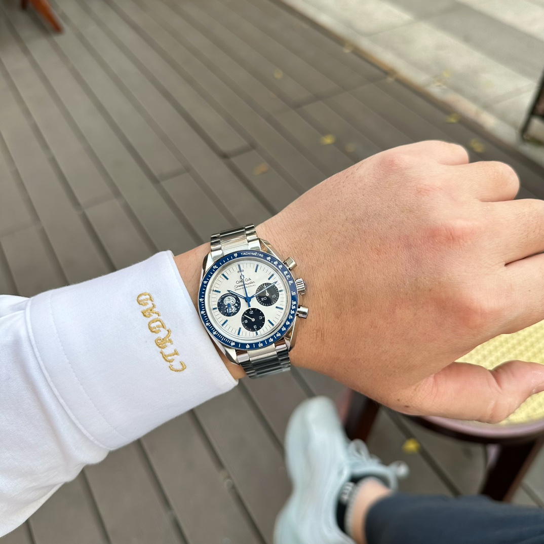 Omega Steel Strap 666666 N1factoryomega 001 50 V4 watch Case Ceramic movement 3861manual Winding Mold Opening 1 N1