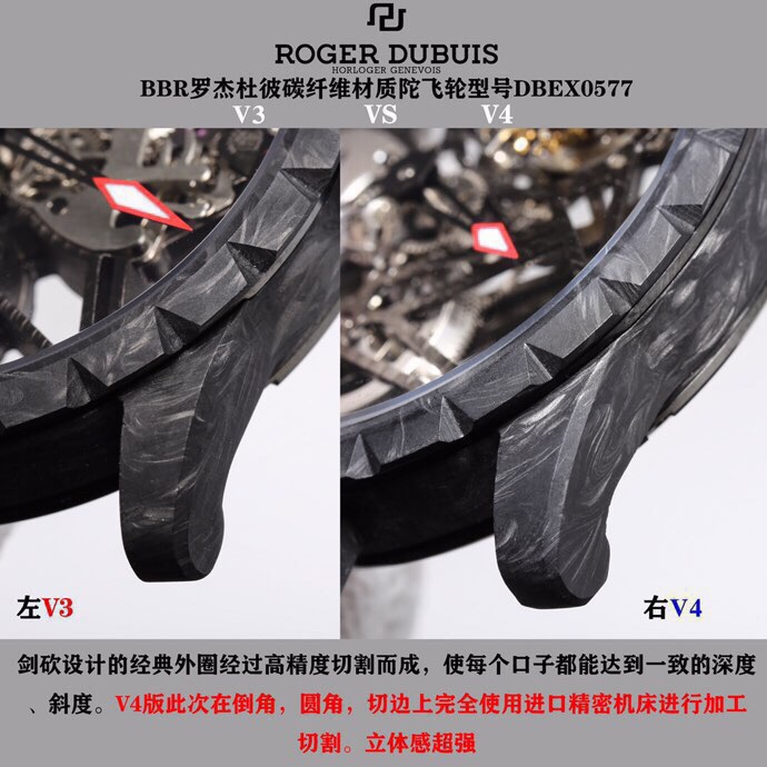 Roger Dubuis Bbr V4 1 Movement Gram ,v4 Rd505sq watch Case V4 Strap, Clasp Titanium