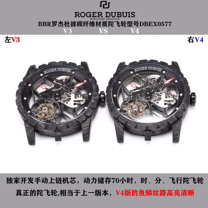 Roger Dubuis Bbr V4 1 Movement Gram ,v4 Rd505sq watch Case V4 Strap, Clasp Titanium