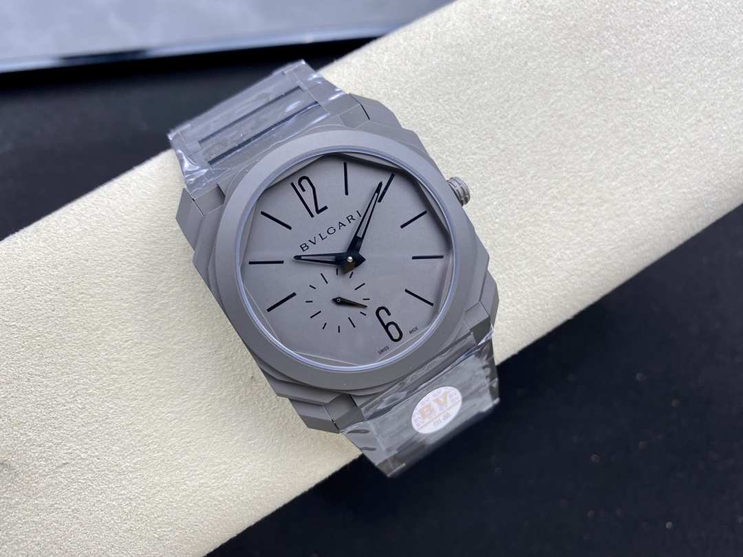 Bulgari Bv Mechanical Octo Finissimo Gram 1 Size:40 mm 2 Thickness:7 3 Watch Case: 316 4 Crystal: 5 Dial: / / 6 Steel Strap: 7 Ceramic 8 Movement: Mechanicalmovement