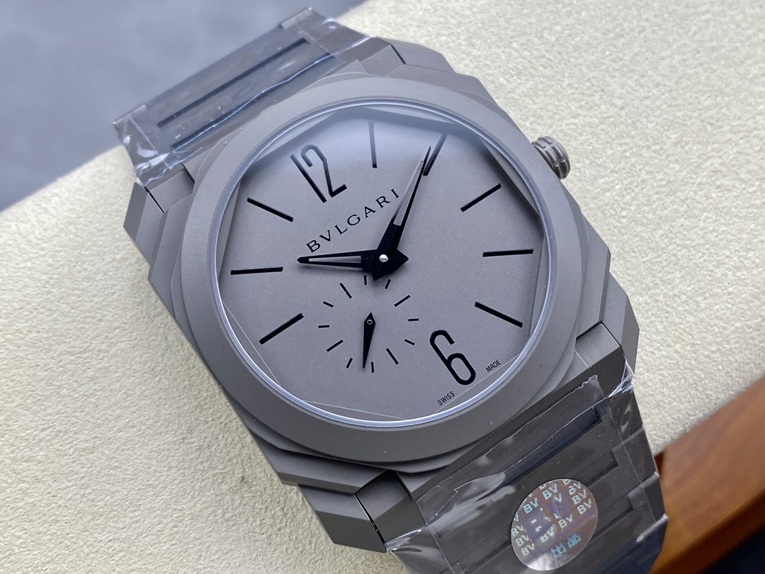 Bulgari Bv Mechanical Octo Finissimo Gram 1 Size:40 mm 2 Thickness:7 3 Watch Case: 316 4 Crystal: 5 Dial: / / 6 Steel Strap: 7 Ceramic 8 Movement: Mechanicalmovement