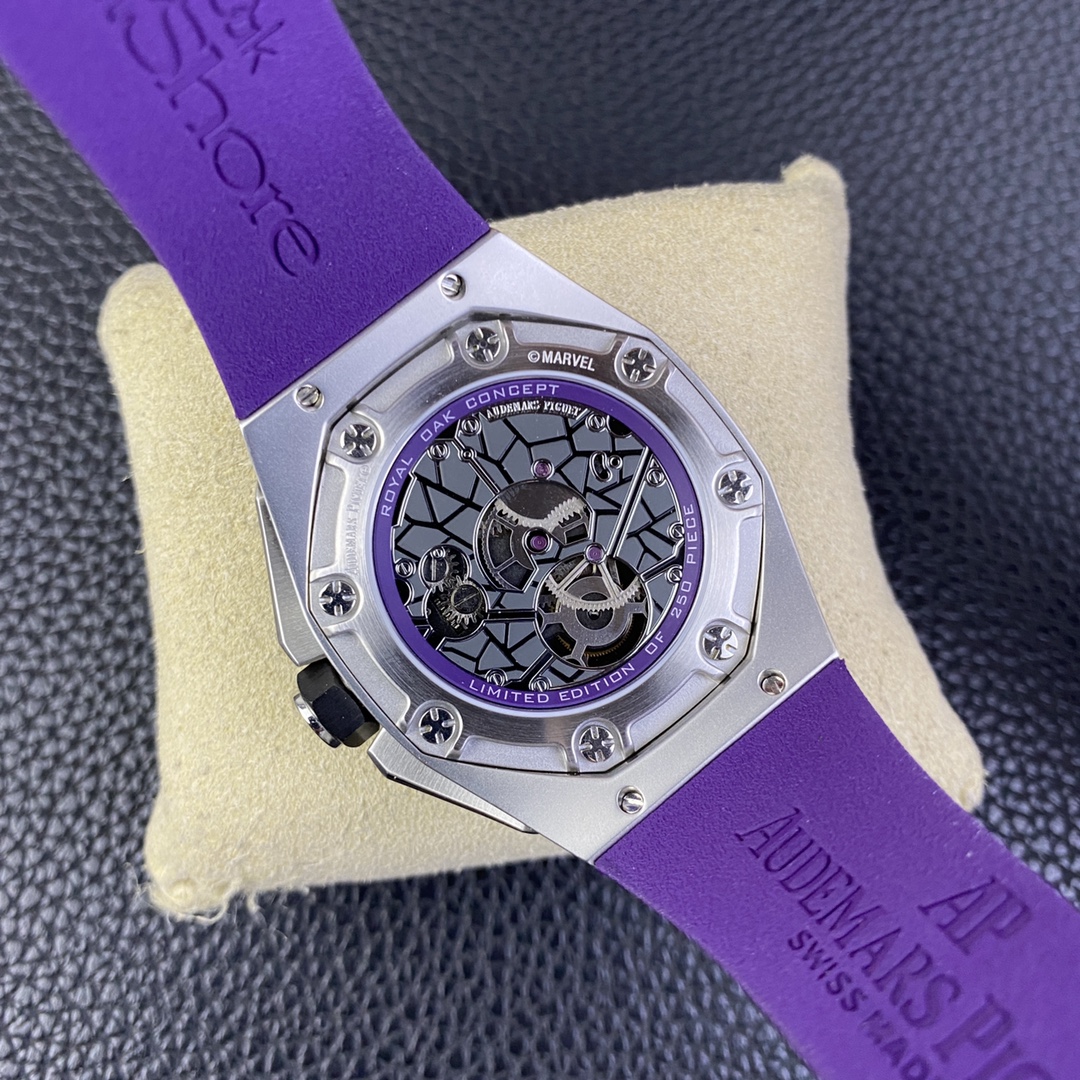 Audemars Piguet Ap 26620 250 black Panther 1 Watch Dial Strap 2 30 3 Titaniumwatch Case, Ceramic ,diameter44 6 3d Hands, 2965manual Windingmovement, 28800, 75 Clasp