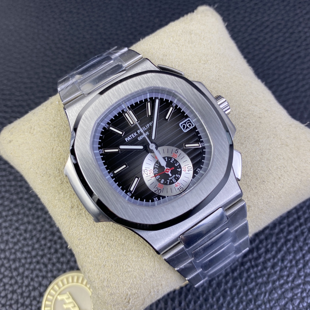 Patek Philippe Ppf Philippe5980 Philippe5980 Case Diameter40.5 mm Size, Watch Dial, Philippenautilus 6 Chronograph 12 .3 Philippechronographmovementch 28-520, 327 ,35 13 .movement 28,800vph ,mechanical Strap Nautilus Clasp