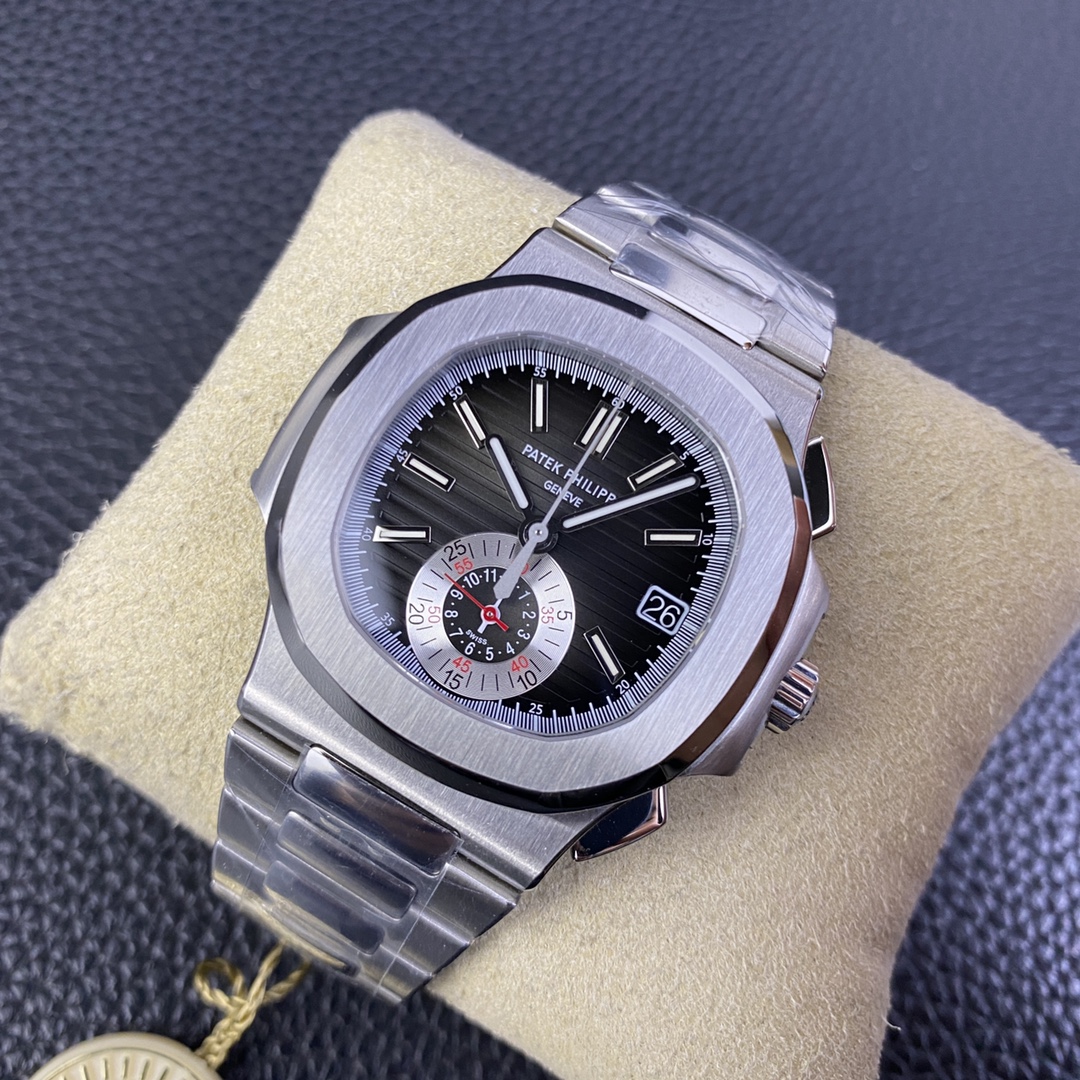 Patek Philippe Ppf Philippe5980 Philippe5980 Case Diameter40.5 mm Size, Watch Dial, Philippenautilus 6 Chronograph 12 .3 Philippechronographmovementch 28-520, 327 ,35 13 .movement 28,800vph ,mechanical Strap Nautilus Clasp