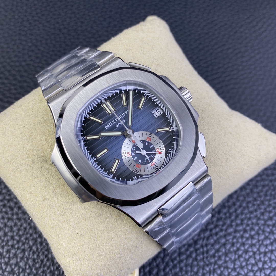 Patek Philippe Ppf Philippe5980 Philippe5980 Case Diameter40.5 mm Size, Watch Dial, Philippenautilus 6 Chronograph 12 .3 Philippechronographmovementch 28-520, 327 ,35 13 .movement 28,800vph ,mechanical Strap Nautilus Clasp