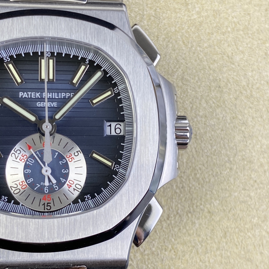 Patek Philippe Ppf Philippe5980 Philippe5980 Case Diameter40.5 mm Size, Watch Dial, Philippenautilus 6 Chronograph 12 .3 Philippechronographmovementch 28-520, 327 ,35 13 .movement 28,800vph ,mechanical Strap Nautilus Clasp