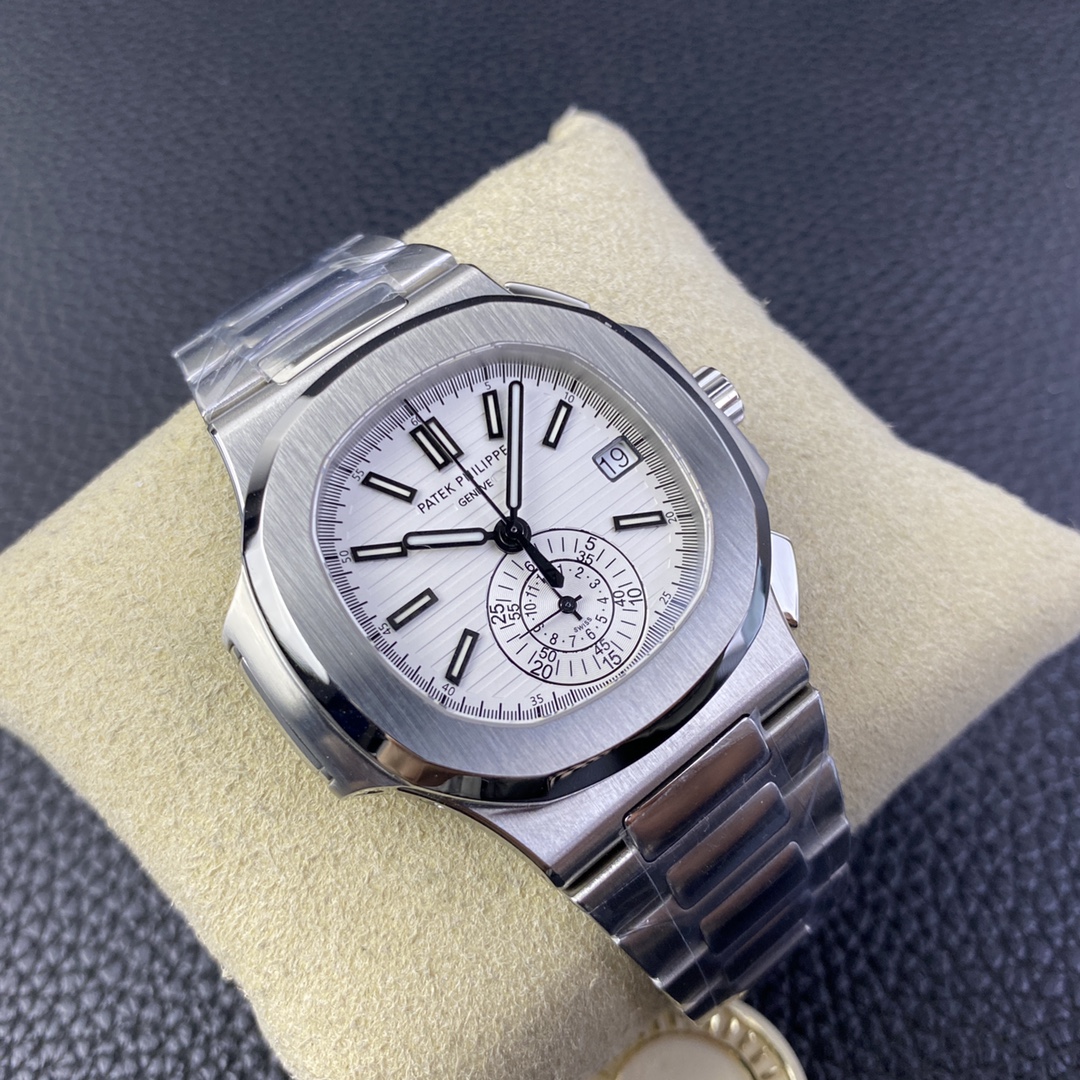 Patek Philippe Ppf Philippe5980 Philippe5980 Case Diameter40.5 mm Size, Watch Dial, Philippenautilus 6 Chronograph 12 .3 Philippechronographmovementch 28-520, 327 ,35 13 .movement 28,800vph ,mechanical Strap Nautilus Clasp