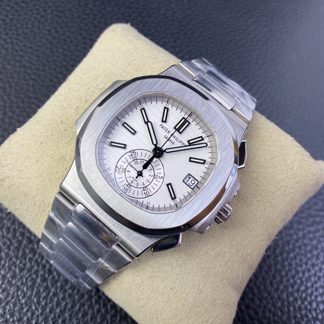 Patek Philippe Ppf Philippe5980 Philippe5980 Case Diameter40.5 mm Size, Watch Dial, Philippenautilus 6 Chronograph 12 .3 Philippechronographmovementch 28-520, 327 ,35 13 .movement 28,800vph ,mechanical Strap Nautilus Clasp