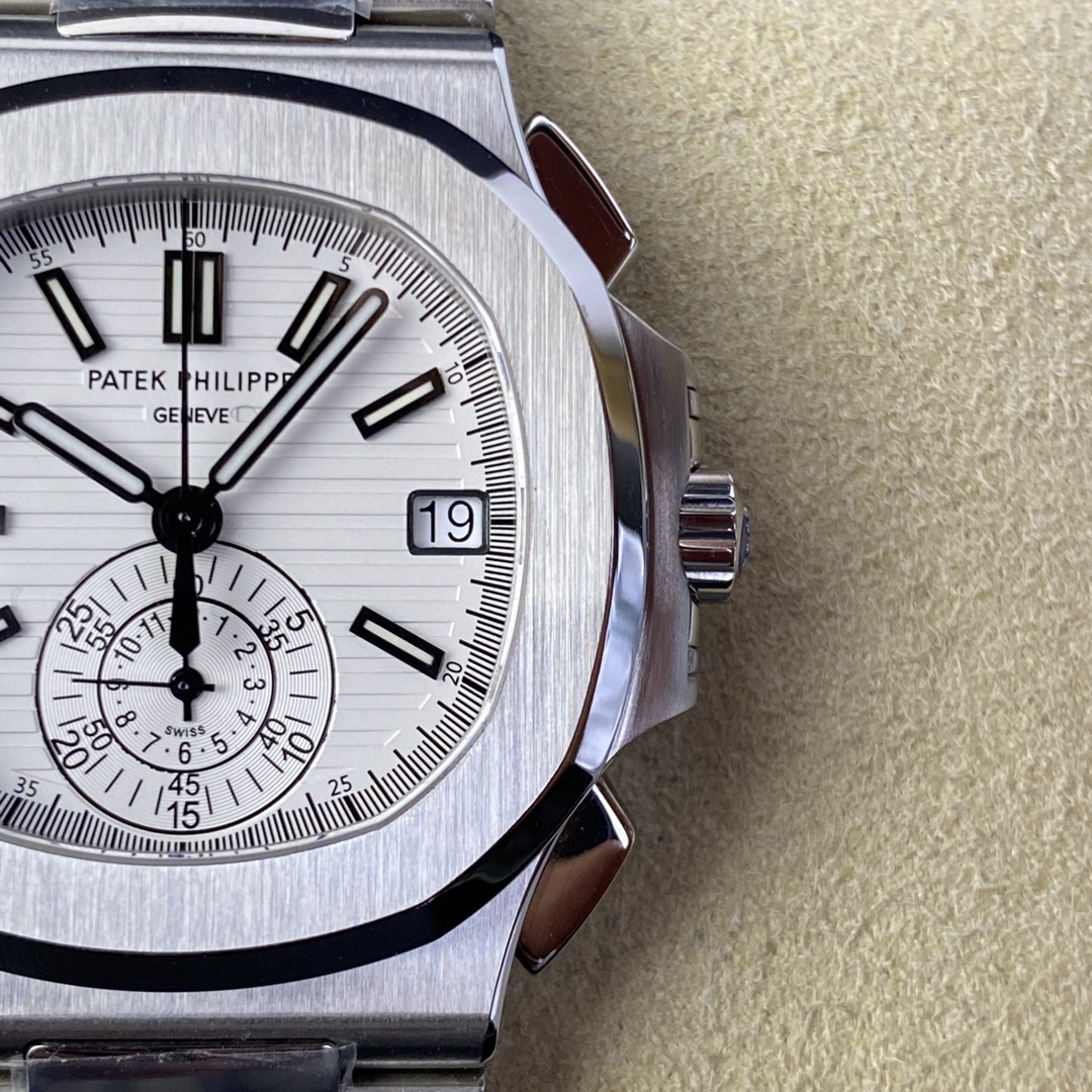 Patek Philippe Ppf Philippe5980 Philippe5980 Case Diameter40.5 mm Size, Watch Dial, Philippenautilus 6 Chronograph 12 .3 Philippechronographmovementch 28-520, 327 ,35 13 .movement 28,800vph ,mechanical Strap Nautilus Clasp
