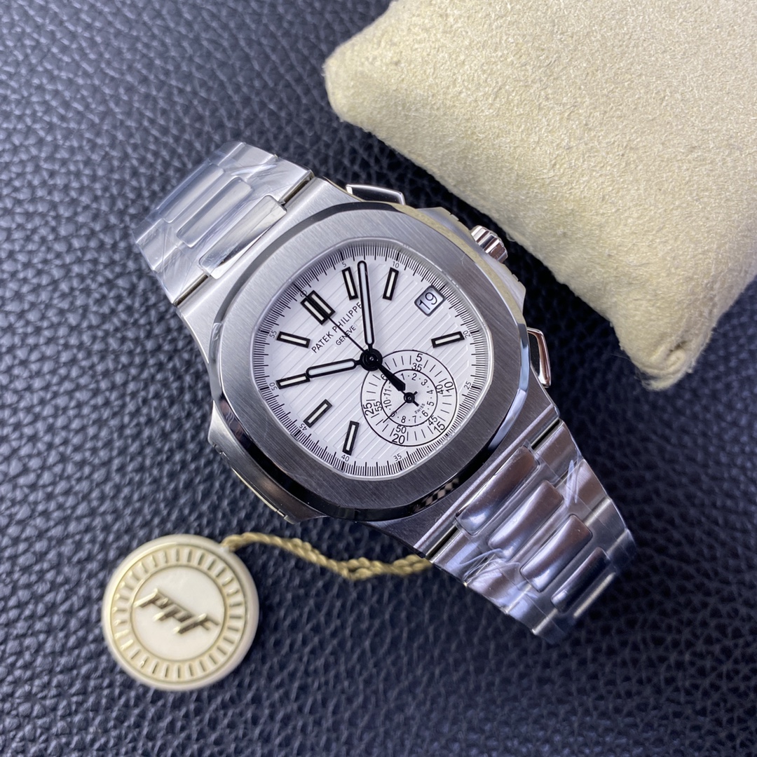 Patek Philippe Ppf Philippe5980 Philippe5980 Case Diameter40.5 mm Size, Watch Dial, Philippenautilus 6 Chronograph 12 .3 Philippechronographmovementch 28-520, 327 ,35 13 .movement 28,800vph ,mechanical Strap Nautilus Clasp