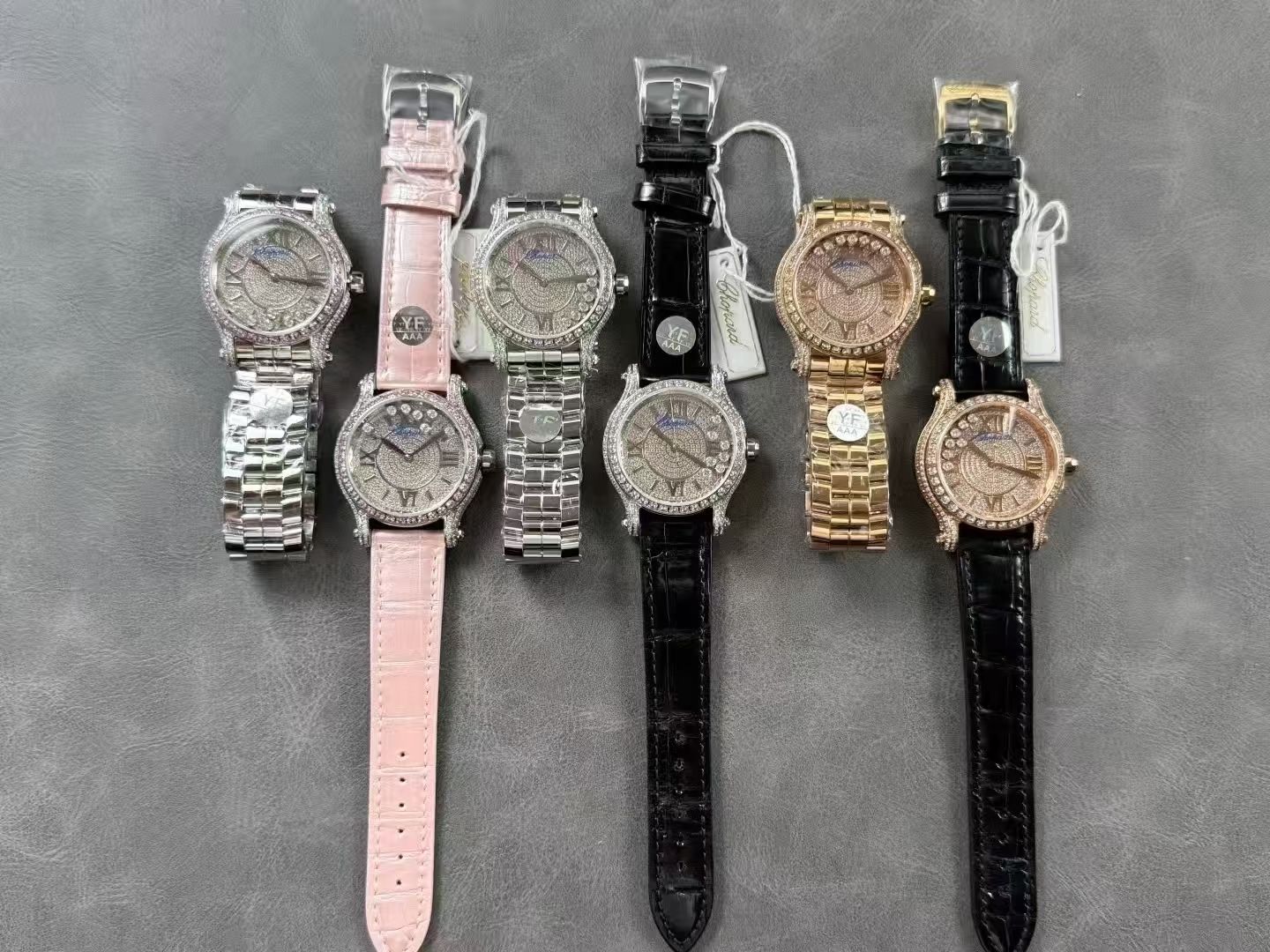Iwc Yf- 36 mm 2025 New Style Original Watch Strap 2892 movement happy Diamonds Diamond Dial Chopard 7 Sport Case