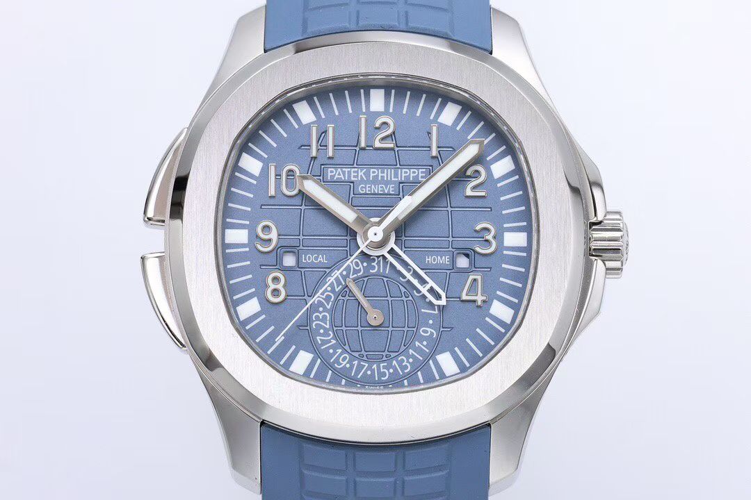 Patek Philippe Zf Philippeaquanaut 5164a-001 Dual Time Watch Case40.8 mm case Diameter, Stainless Steel Hands Dial, .3,9 home local ,6 Movement Philippe5164a-001 330 Sc Fusautomatic Windingmovement Tropicalwatch Strap