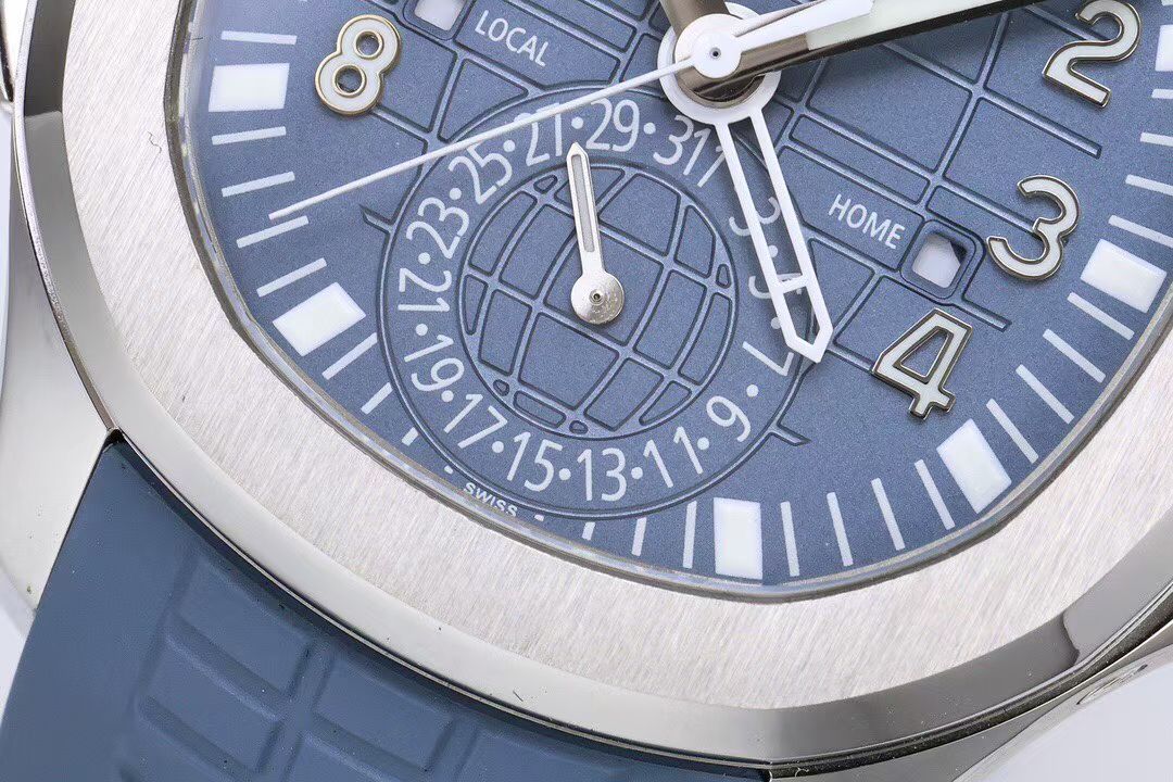 Patek Philippe Zf Philippeaquanaut 5164a-001 Dual Time Watch Case40.8 mm case Diameter, Stainless Steel Hands Dial, .3,9 home local ,6 Movement Philippe5164a-001 330 Sc Fusautomatic Windingmovement Tropicalwatch Strap