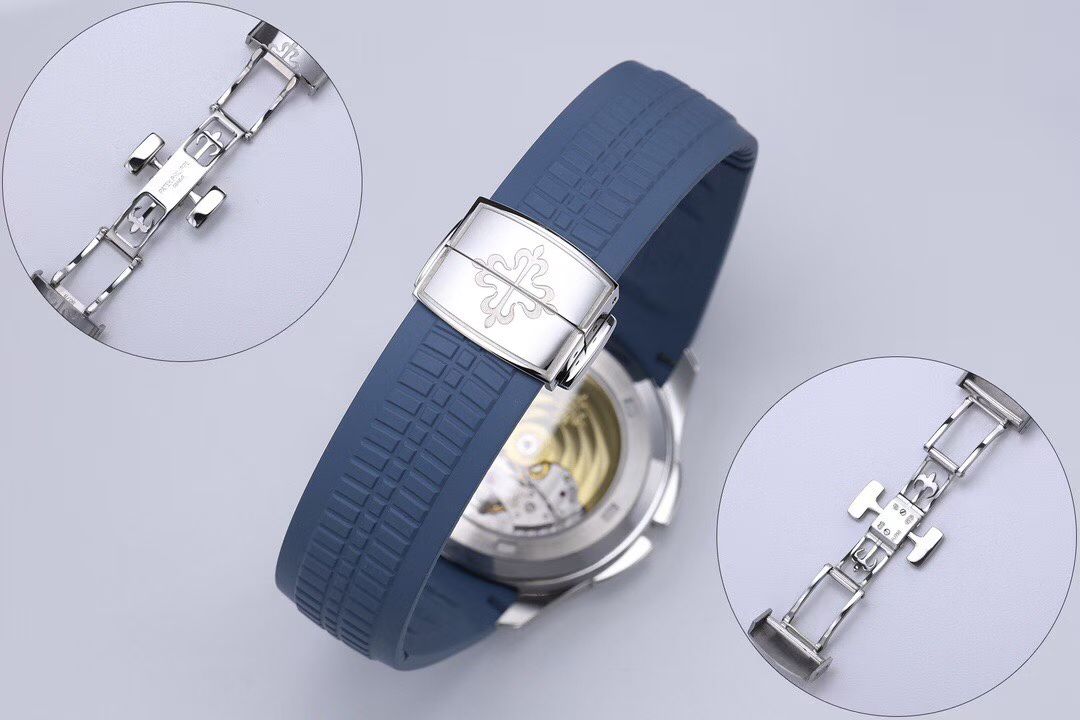 Patek Philippe Zf Philippeaquanaut 5164a-001 Dual Time Watch Case40.8 mm case Diameter, Stainless Steel Hands Dial, .3,9 home local ,6 Movement Philippe5164a-001 330 Sc Fusautomatic Windingmovement Tropicalwatch Strap