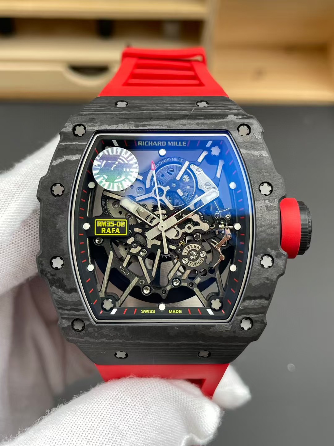 Richard Mille Zf.fatcory Rm35-02 1watch Case, Tptquartz ,size49.5 mm ,thickness 45μm 45 120 Proart Quartz 2movement, Calibre Rmal1 Movement,movement Pvd/titaly 28800vph, 55 Zf Rmal1 Movement, 2