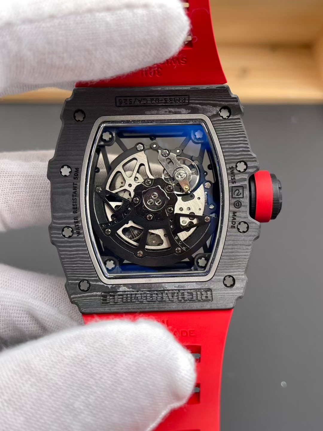 Richard Mille Zf.fatcory Rm35-02 1watch Case, Tptquartz ,size49.5 mm ,thickness 45μm 45 120 Proart Quartz 2movement, Calibre Rmal1 Movement,movement Pvd/titaly 28800vph, 55 Zf Rmal1 Movement, 2