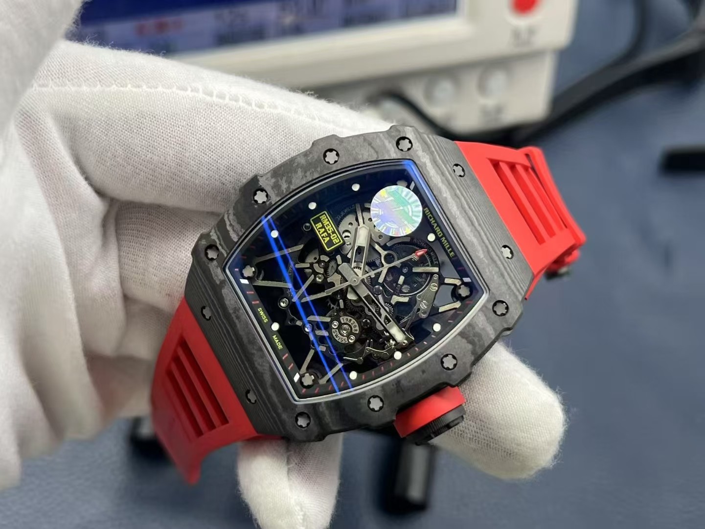 Richard Mille Zf.fatcory Rm35-02 1watch Case, Tptquartz ,size49.5 mm ,thickness 45μm 45 120 Proart Quartz 2movement, Calibre Rmal1 Movement,movement Pvd/titaly 28800vph, 55 Zf Rmal1 Movement, 2