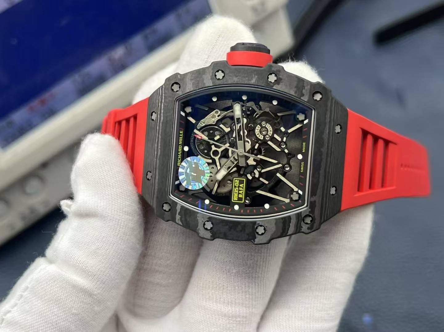 Richard Mille Zf.fatcory Rm35-02 1watch Case, Tptquartz ,size49.5 mm ,thickness 45μm 45 120 Proart Quartz 2movement, Calibre Rmal1 Movement,movement Pvd/titaly 28800vph, 55 Zf Rmal1 Movement, 2
