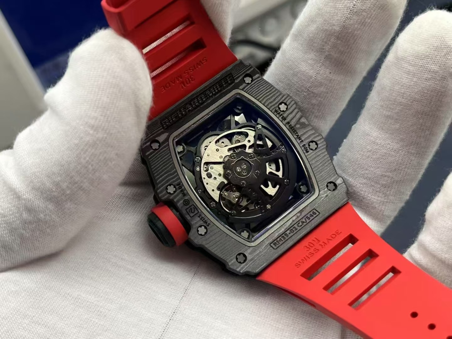 Richard Mille Zf.fatcory Rm35-02 1watch Case, Tptquartz ,size49.5 mm ,thickness 45μm 45 120 Proart Quartz 2movement, Calibre Rmal1 Movement,movement Pvd/titaly 28800vph, 55 Zf Rmal1 Movement, 2