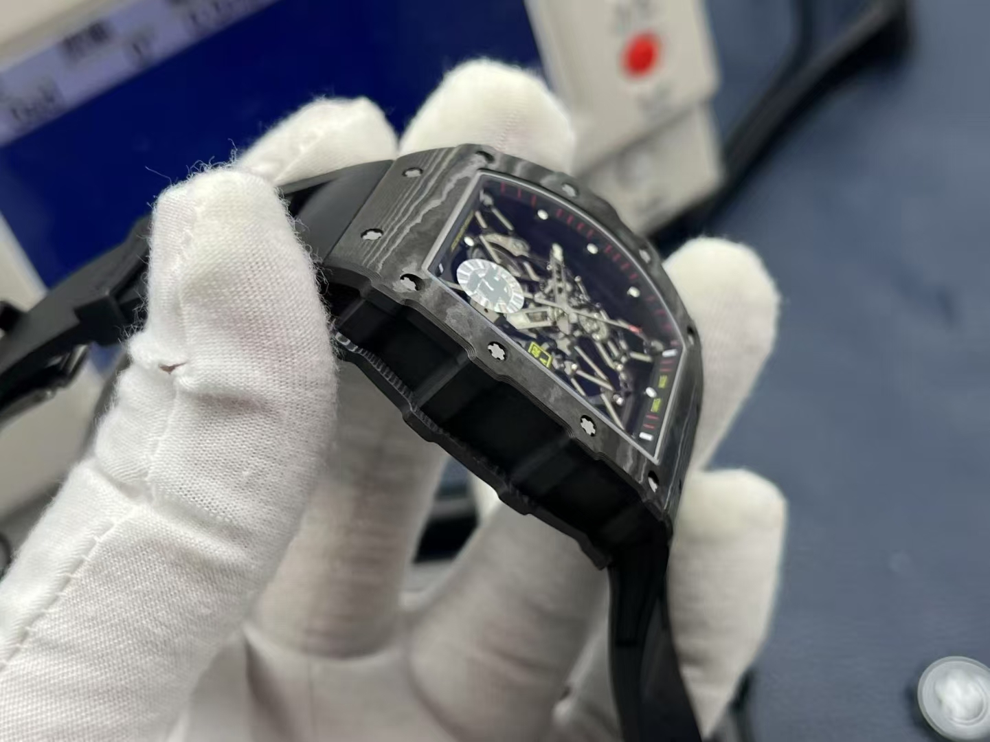 Richard Mille Zf.fatcory Rm35-02 1watch Case, Tptquartz ,size49.5 mm ,thickness 45μm 45 120 Proart Quartz 2movement, Calibre Rmal1 Movement,movement Pvd/titaly 28800vph, 55 Zf Rmal1 Movement, 2