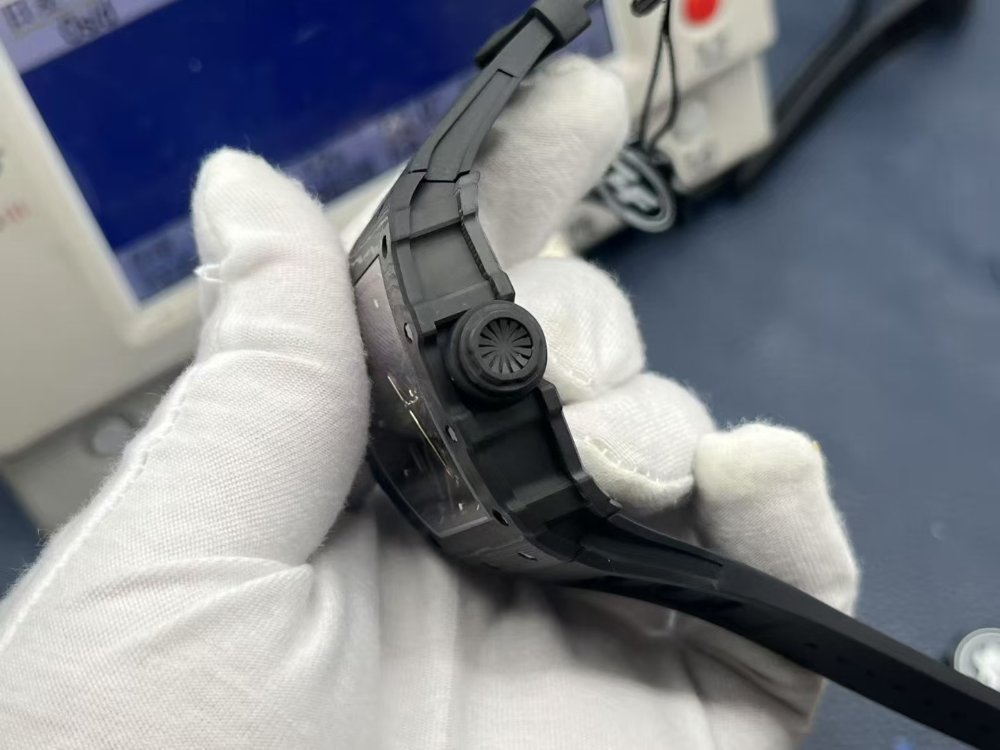 Richard Mille Zf.fatcory Rm35-02 1watch Case, Tptquartz ,size49.5 mm ,thickness 45μm 45 120 Proart Quartz 2movement, Calibre Rmal1 Movement,movement Pvd/titaly 28800vph, 55 Zf Rmal1 Movement, 2