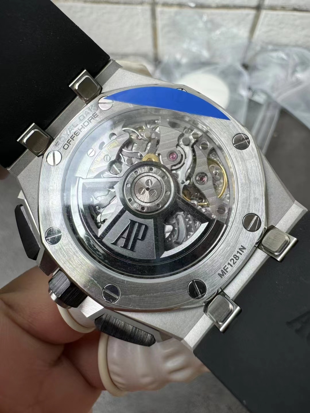 Audemars Piguet Aps 26420 1 Ap tapisserie Watch Dial 42 Case ,ceramic,titanium Crystal,waterproof 100 Strap 2 Chronograph 4401automatic Windingmovement, ,30 12 Date Display 28,800 / 70 Waterproof ,luminous Hands 3 Movement:aps ,movement Mold Opening,watch