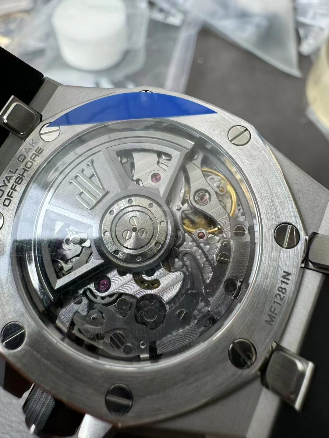 Audemars Piguet Aps 26420 1 Ap tapisserie Watch Dial 42 Case ,ceramic,titanium Crystal,waterproof 100 Strap 2 Chronograph 4401automatic Windingmovement, ,30 12 Date Display 28,800 / 70 Waterproof ,luminous Hands 3 Movement:aps ,movement Mold Opening,watch