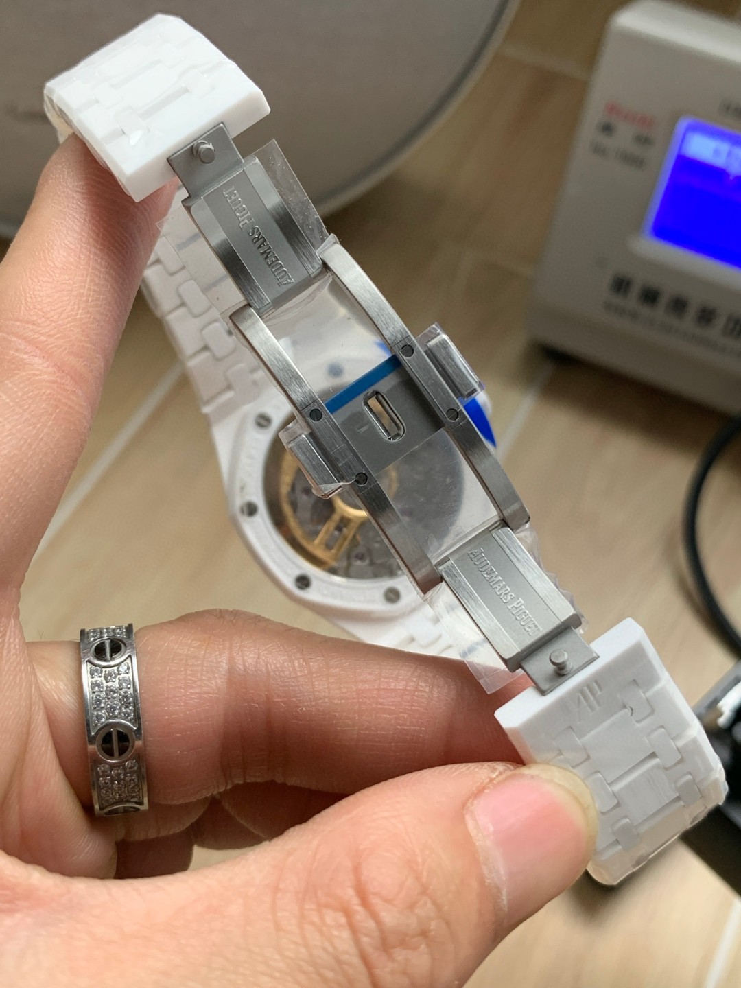 Audemars Piguet Aps Piguet15500 Ceramic Cal.4302 Stainless Steel, Watch Case Strap :apswatch tapisserie Dial,ceramic Casethickness 5