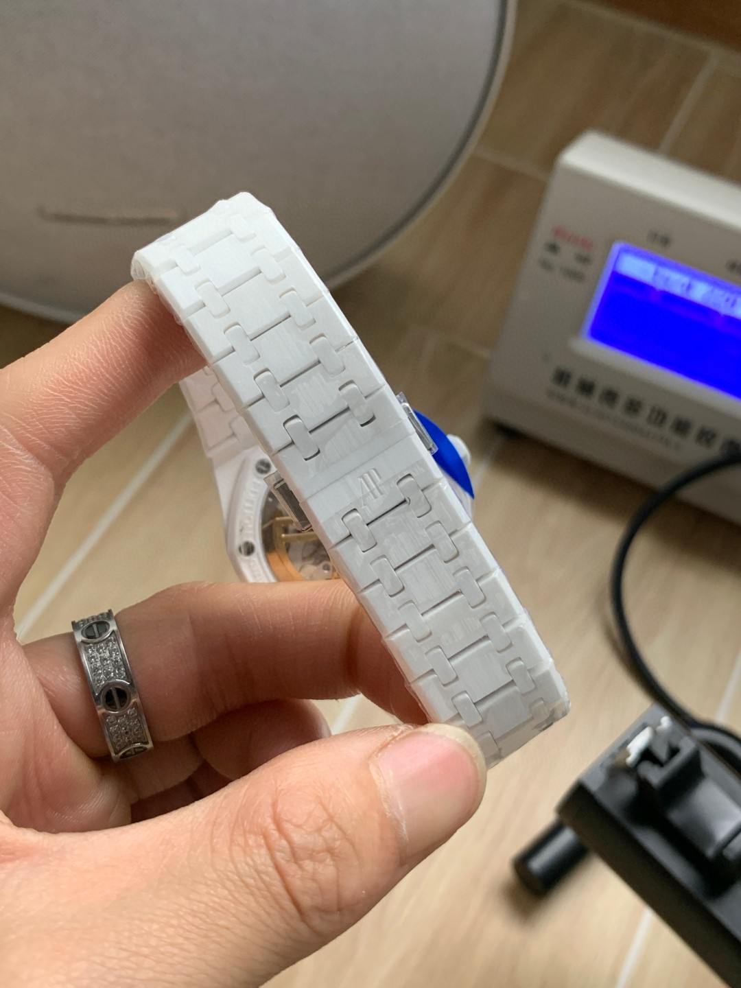 Audemars Piguet Aps Piguet15500 Ceramic Cal.4302 Stainless Steel, Watch Case Strap :apswatch tapisserie Dial,ceramic Casethickness 5