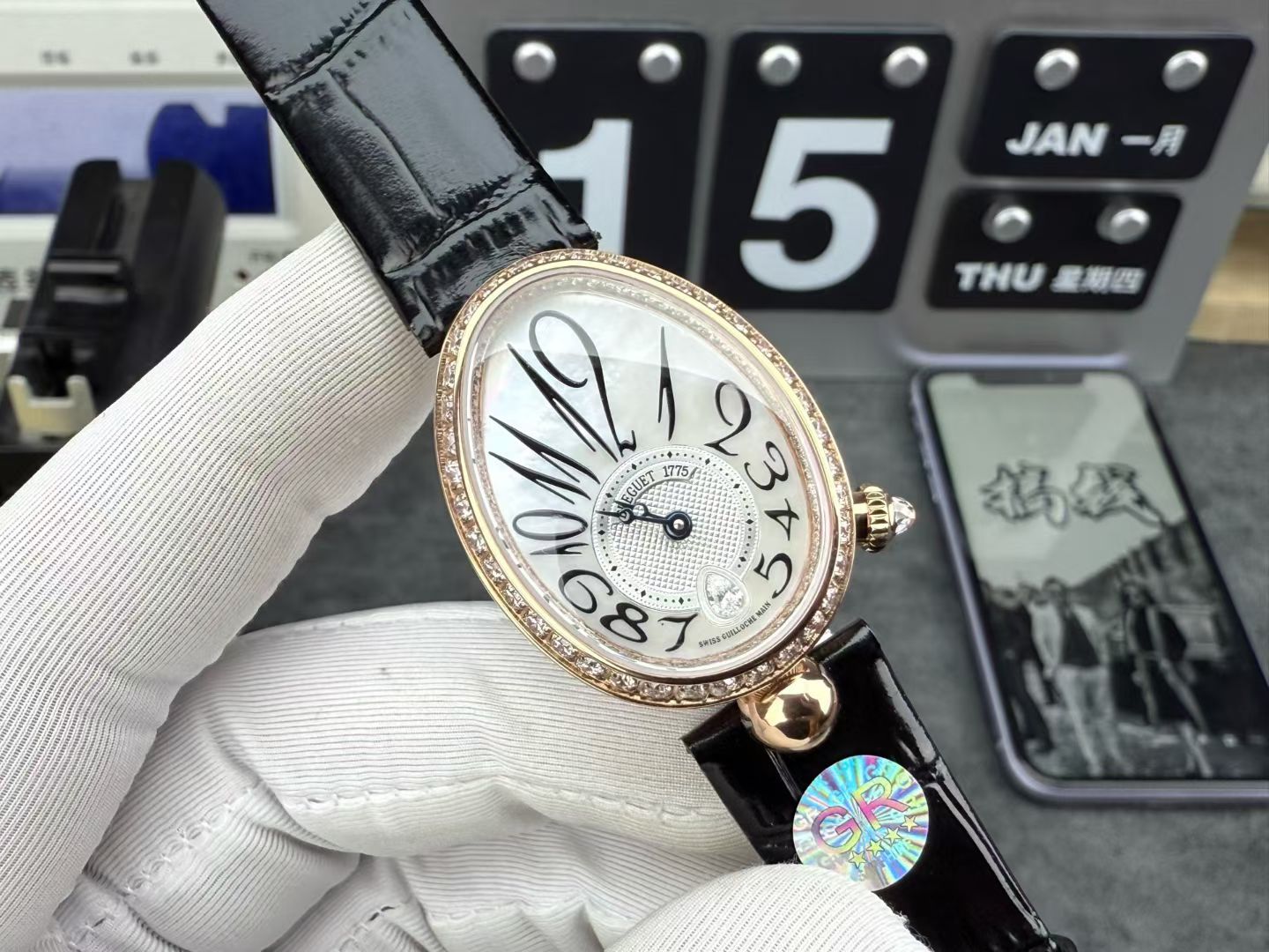 Breguet Gr Watch Case Size Small Size33 X 25 117 99gram 26gram Original Fish Eye Effect, Diamond Originalk ,zf Strap Clasp Movement Breguet.537/3 Qc